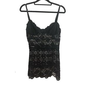 vintage seductions fashion black lace cami top